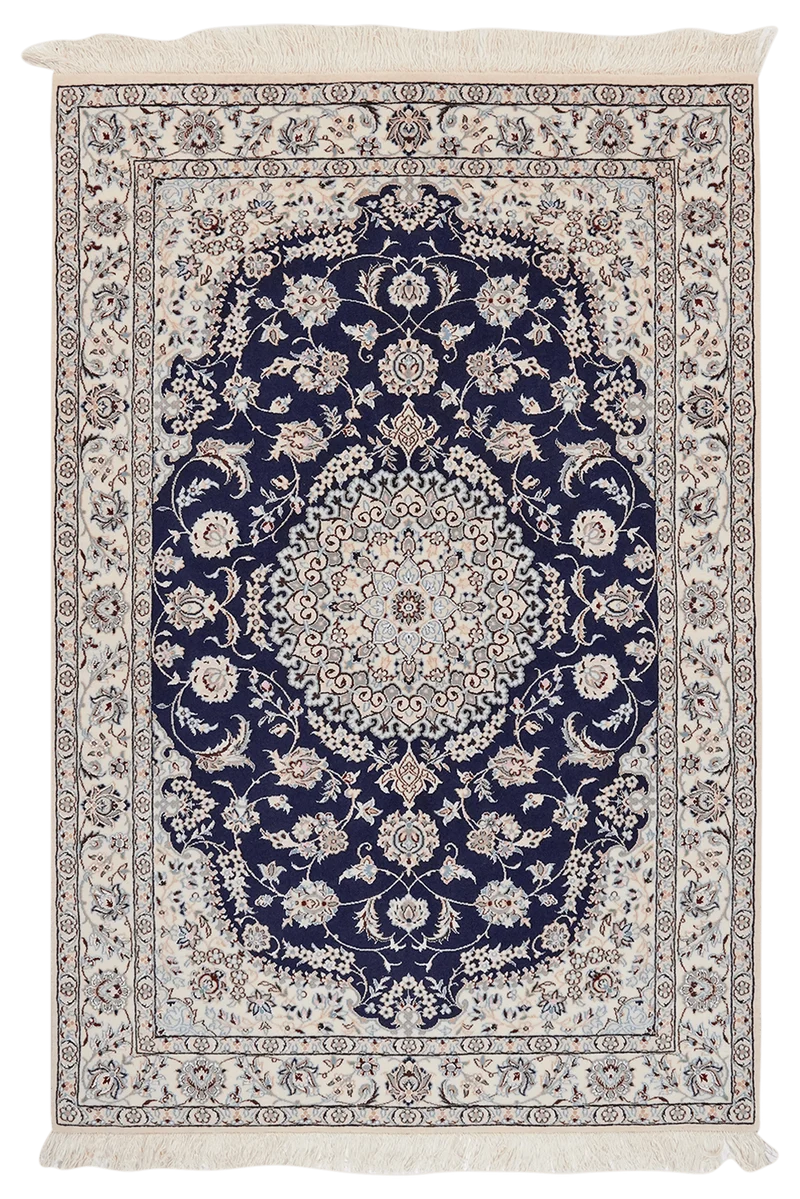 Nain 6La · Handgeknüpft – Blau, 151x102 cm
