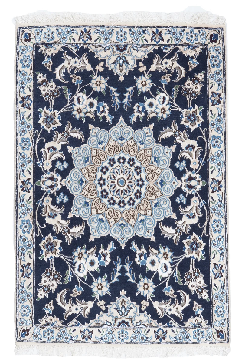 Nain 9La · Handgeknüpft – Blau, 119x78 cm