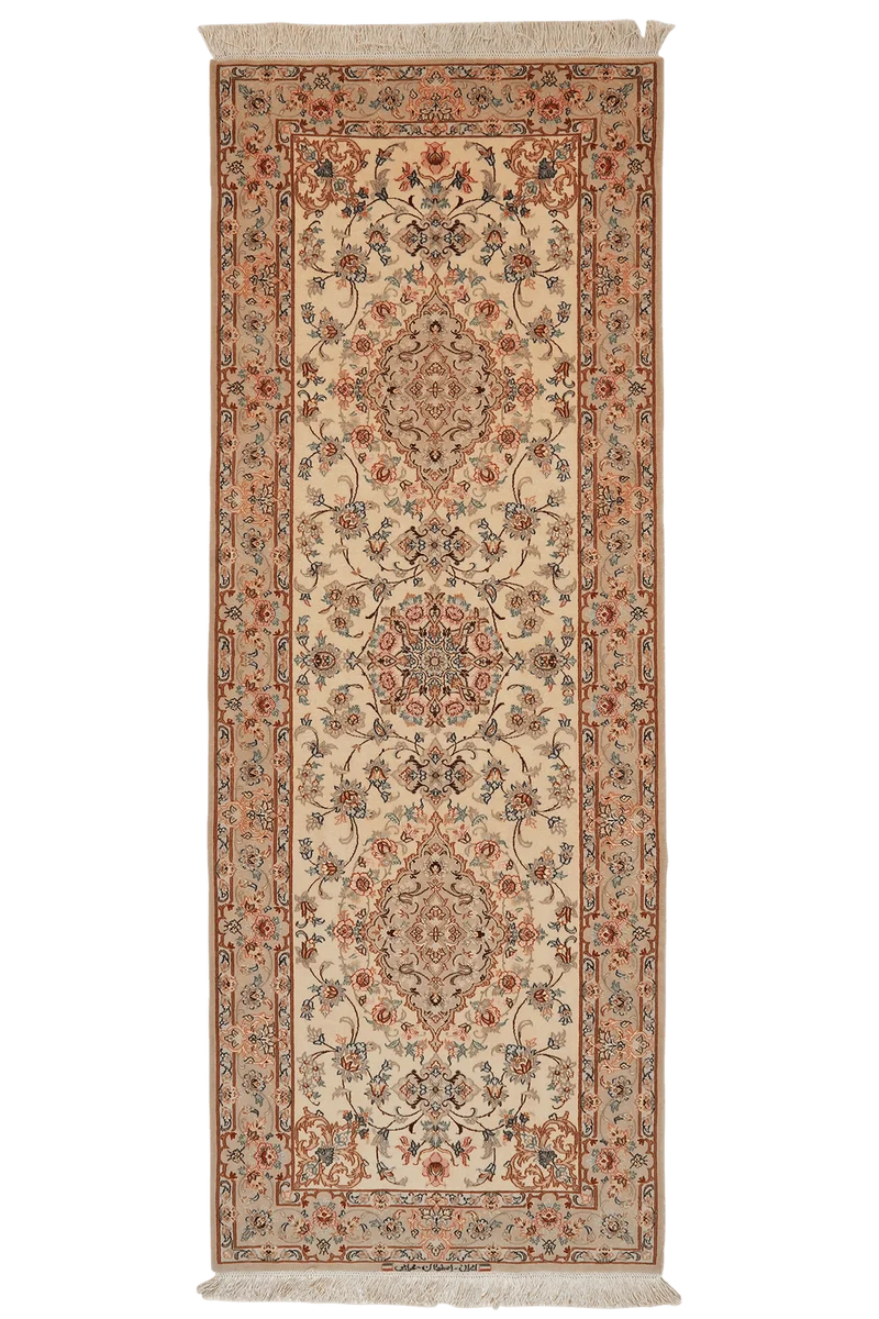 Isfahan · Handgeknüpft – Beige, 222x82 cm