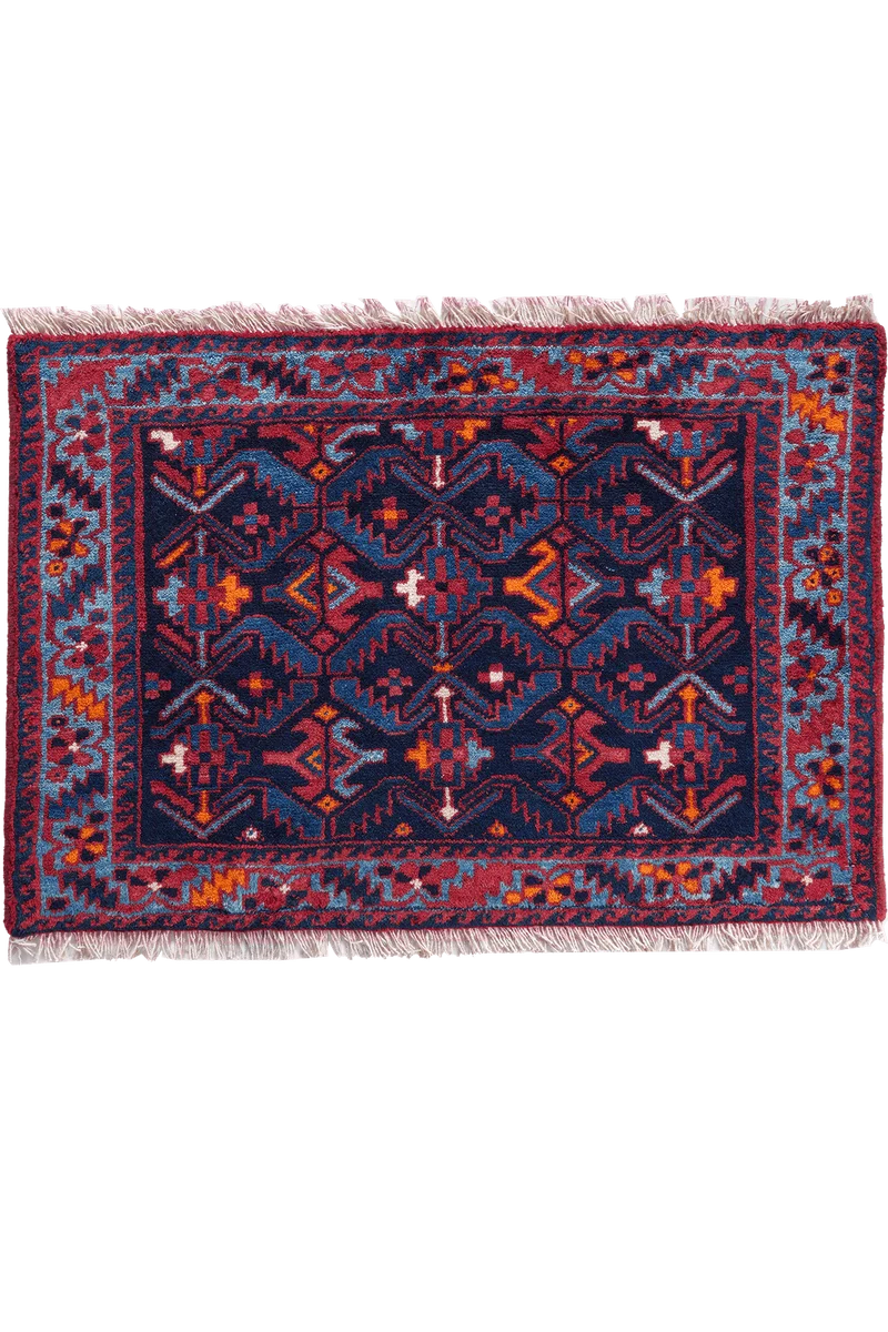 Afshar · Handgeknüpft – Blau, 57x82 cm