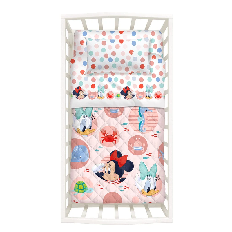 Copriletto con Paracolpi baby minnie in Cotone 80 gr/mq