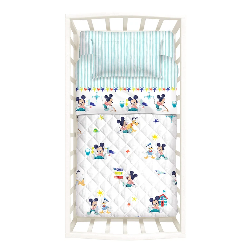 Copriletto con Paracolpi baby mickey in Cotone 80 gr/mq