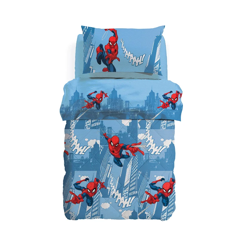 Trapunta spiderman città in Cotone 300 gr/mq