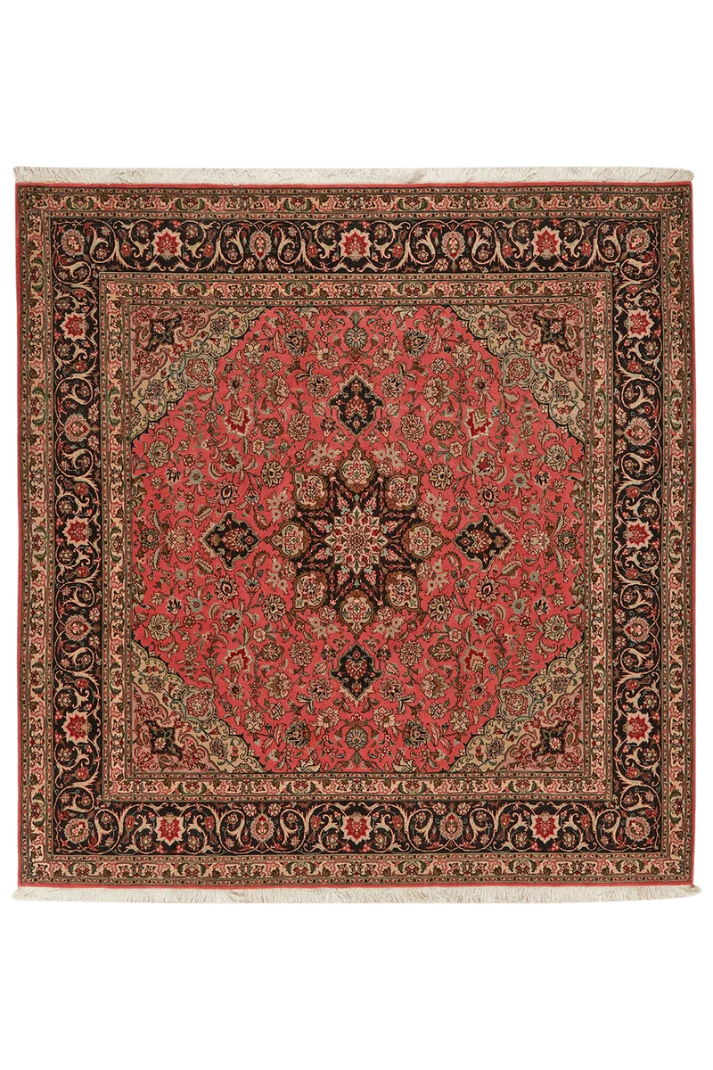 Tabriz 50 Raj · Handgeknüpft – Rot, 209x201 cm