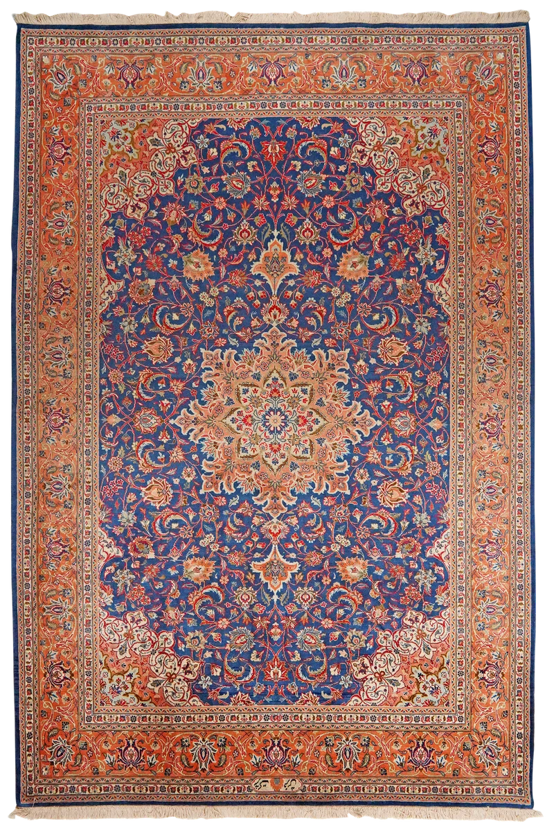 Sarough · Handgeknüpft – Blau, 293x198 cm