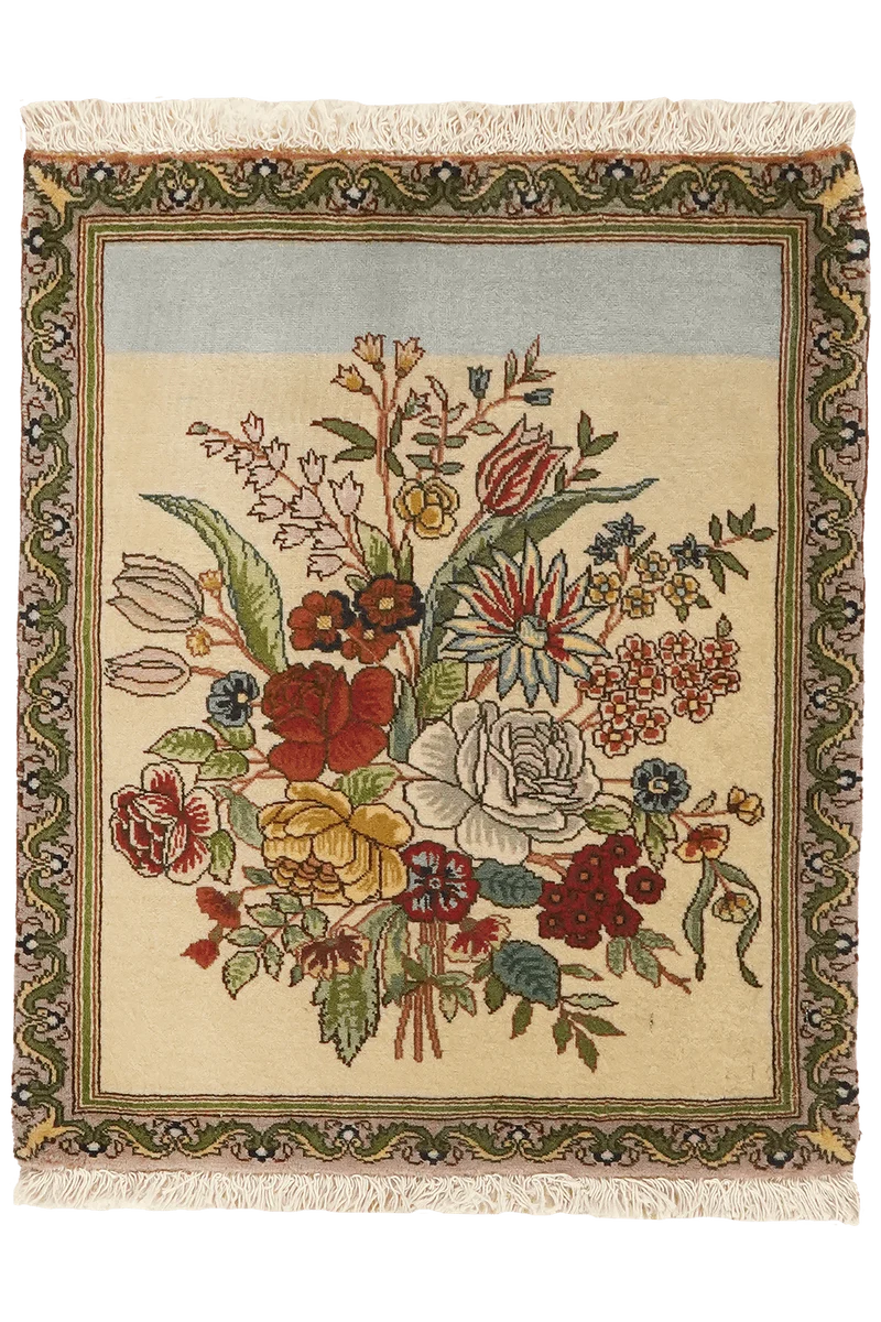 Tabriz Old · Handgeknüpft – Beige, 63x53 cm