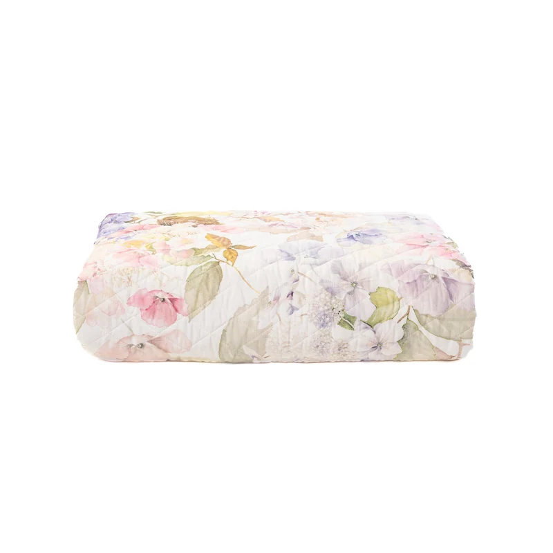 Copriletto Primaverile hydrangea bouquet Moderno in Percalle 90 gr/mq