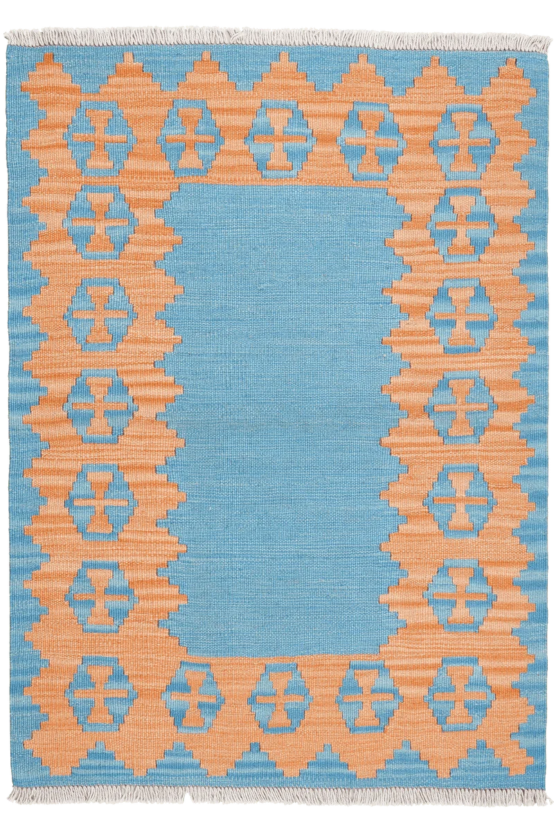 Kelim Gashgai · Handgewebt – Blau, 119x85 cm