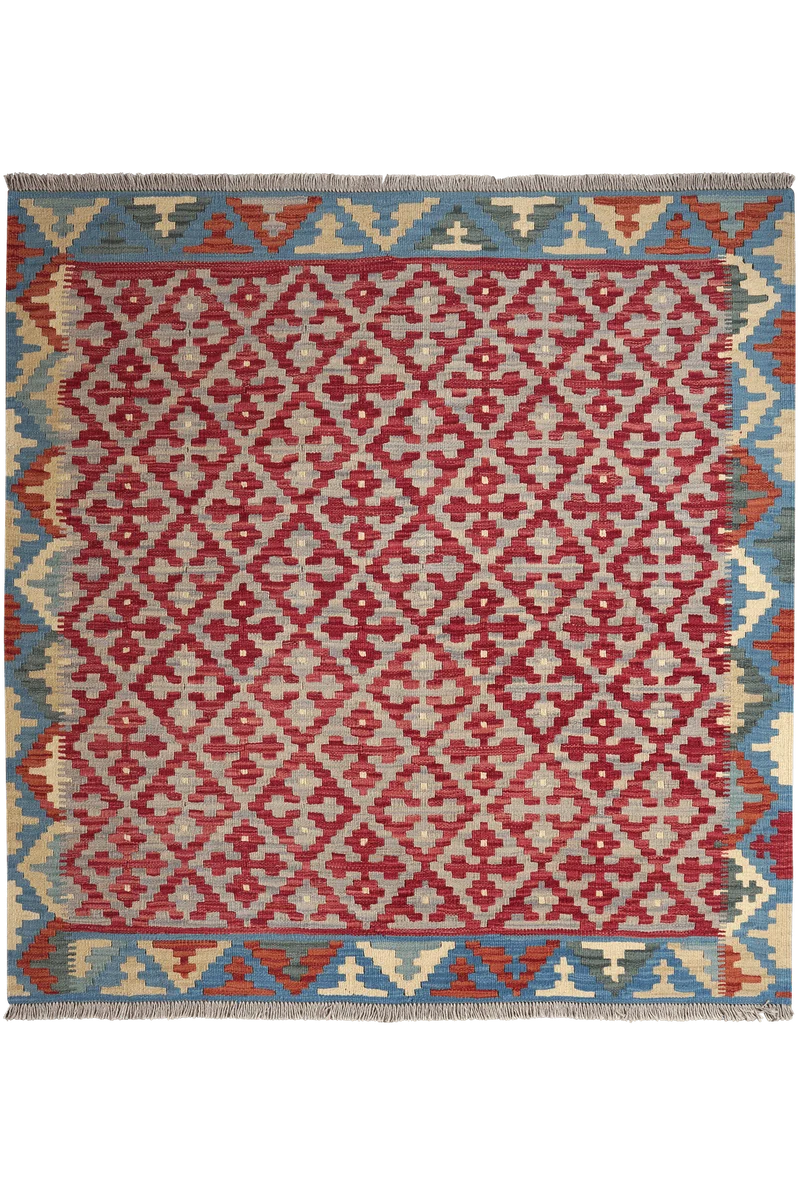 Kelim Gashgai · Handgewebt – Grau, 163x159 cm