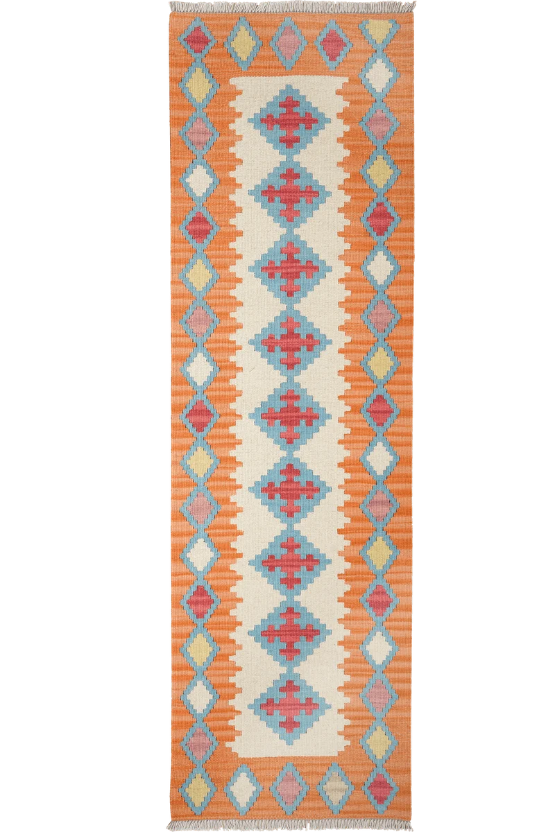 Kelim Gashgai · Handgewebt – Beige, 205x61 cm