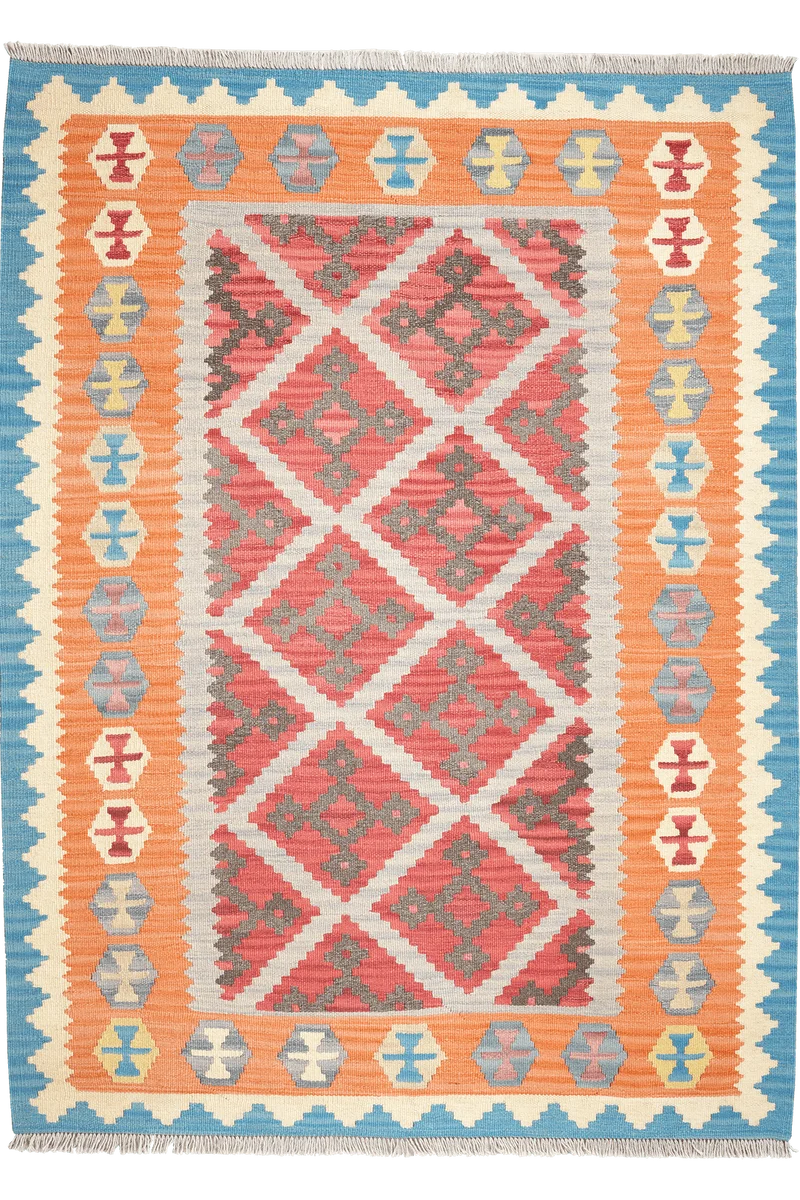 Kelim Gashgai · Handgewebt – Blau, 177x130 cm