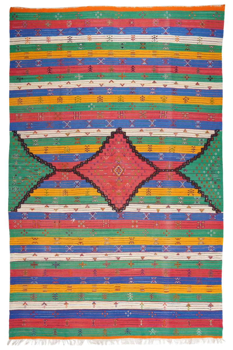 Kelim · Handgewebt – Bunt, 318x195 cm