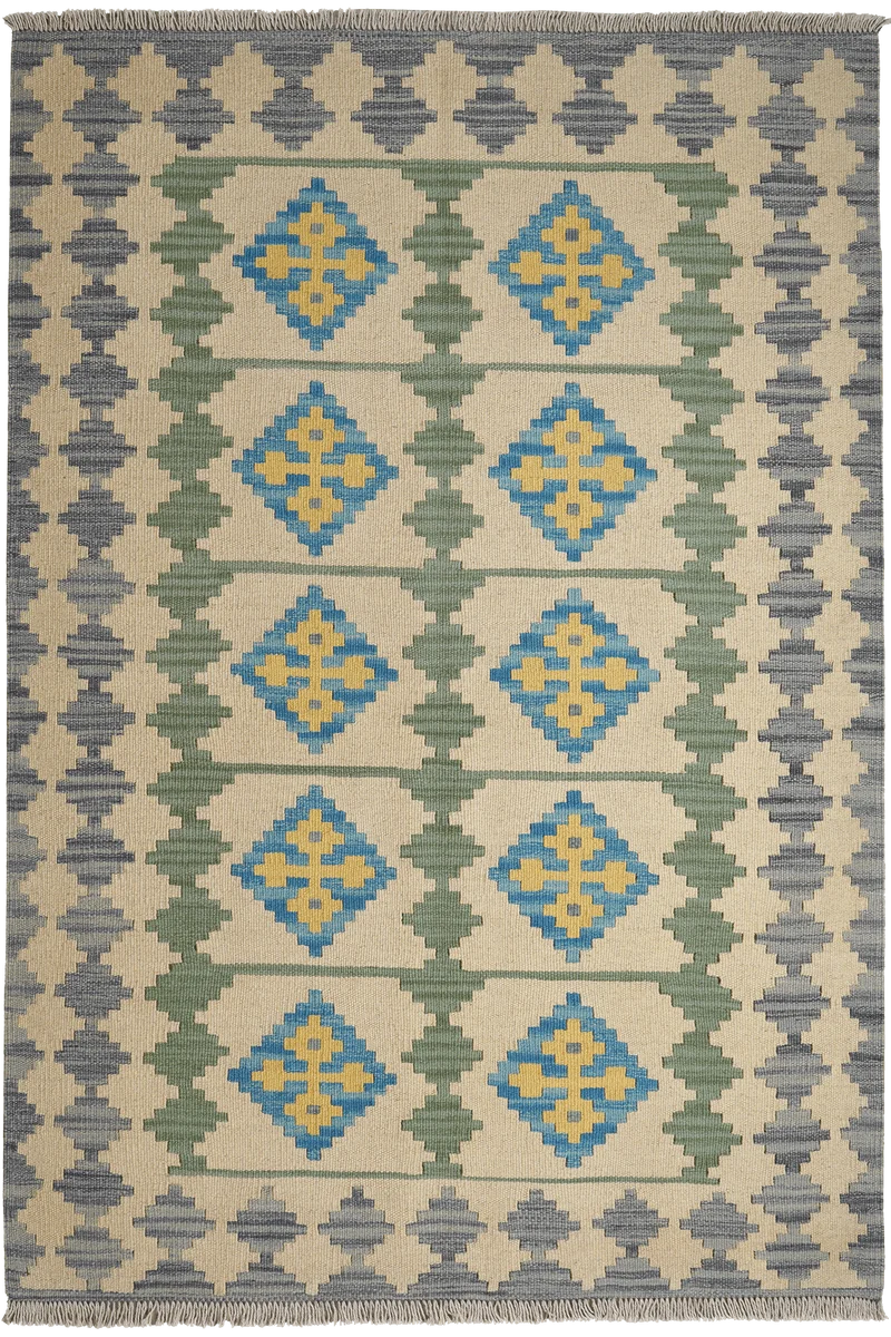 Kelim Gashgai · Handgewebt – Beige, 172x117 cm
