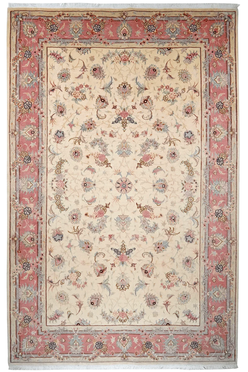 Tabriz 50 Raj · Handgeknüpft – Beige, 312x201 cm