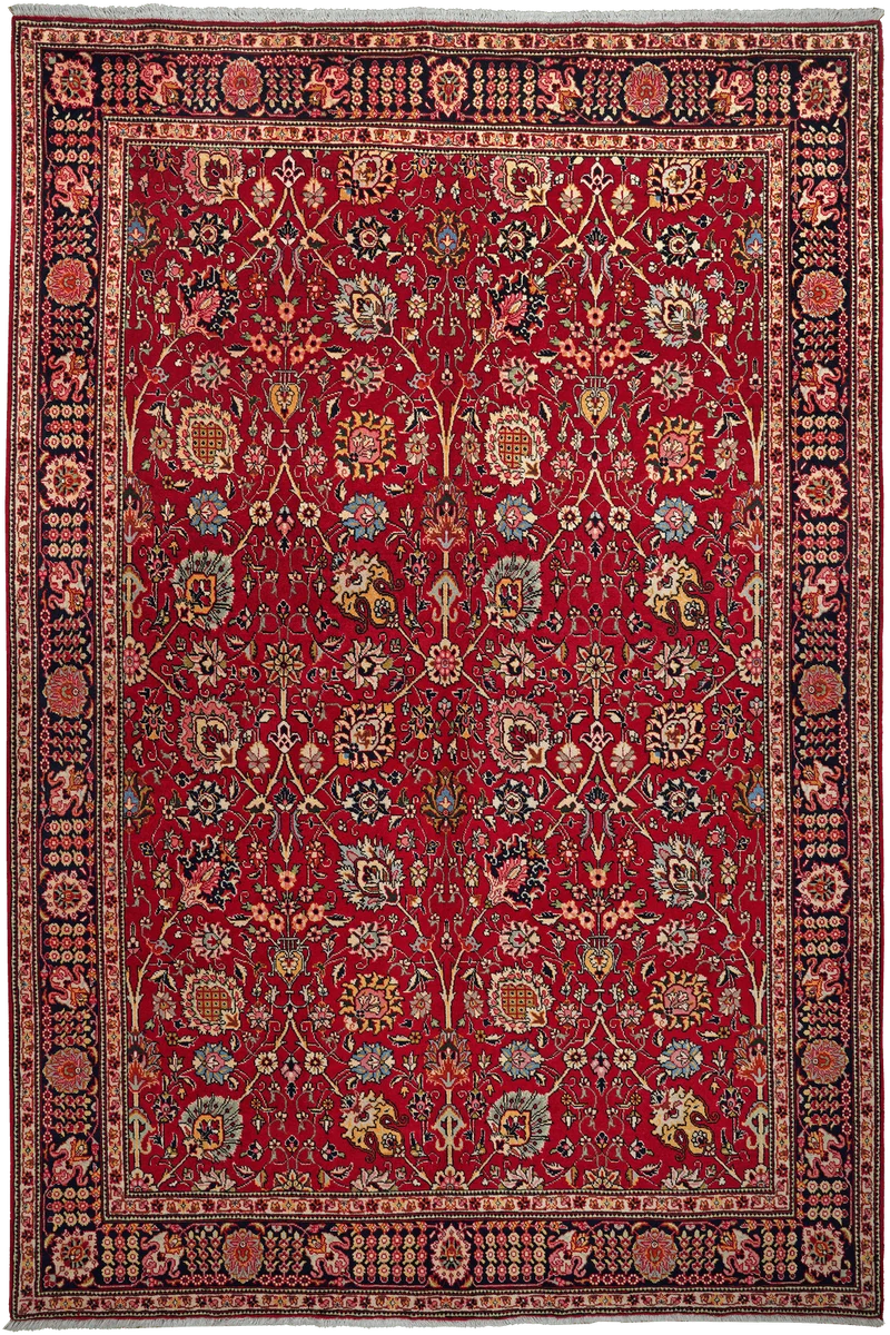 Tabriz · Handgeknüpft – Rot, 303x205 cm