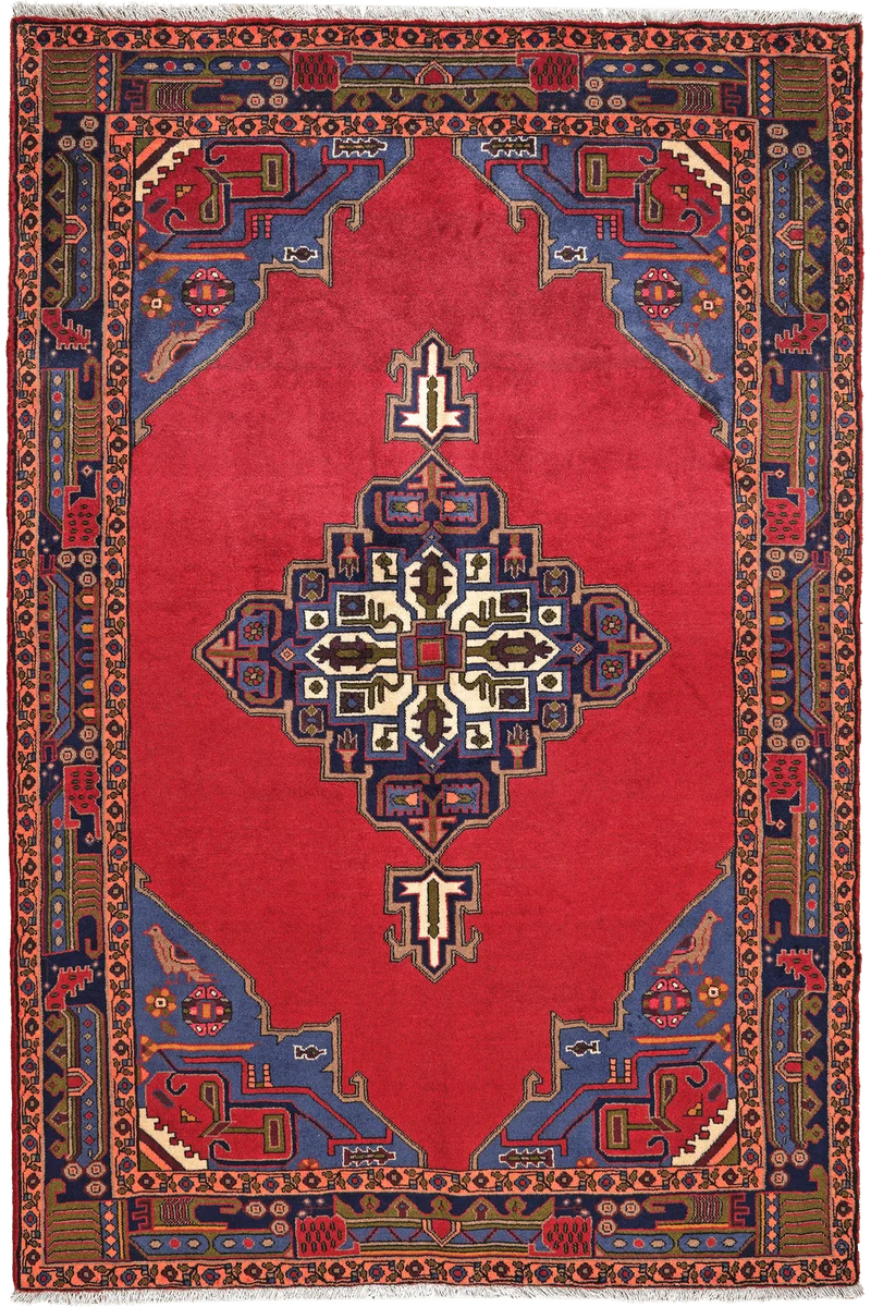 Kolyai · Handgeknüpft – Rot, 233x154 cm