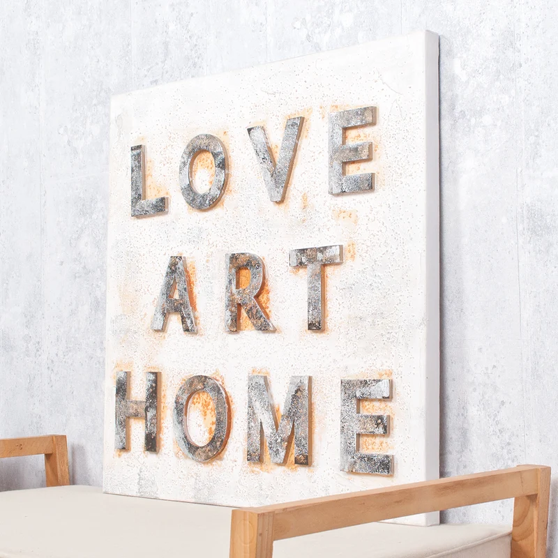 3D Wandbild LOVE-ART-HOME 60x60cm