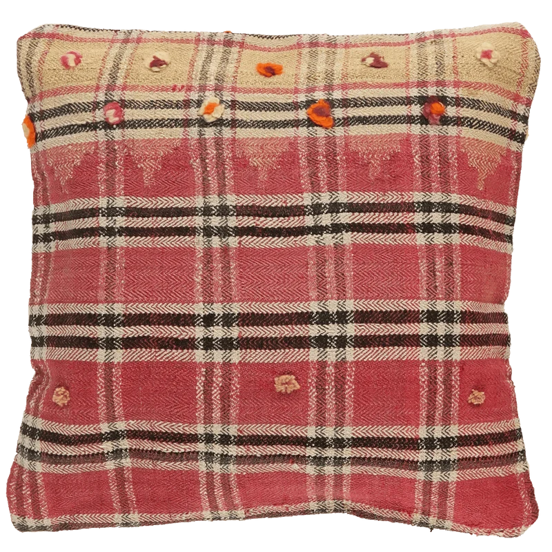 Kelim Kissen · Handgefertigt – Bunt, 65x65 cm