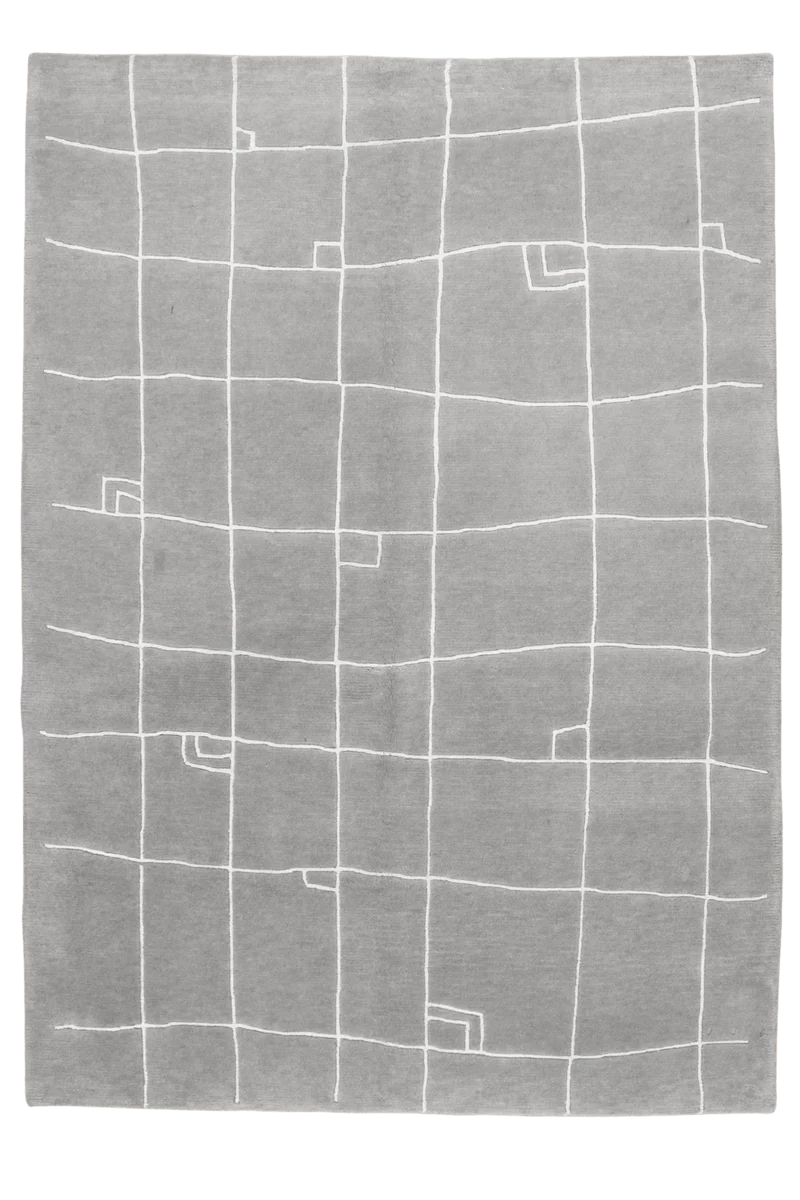 Nepal · Handgeknüpft – Grau, 202x145 cm