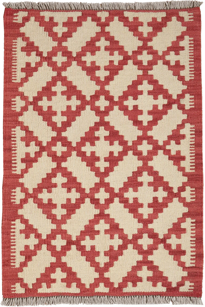 Kelim Gashgai · Handgewebt – Rot, 91x64 cm