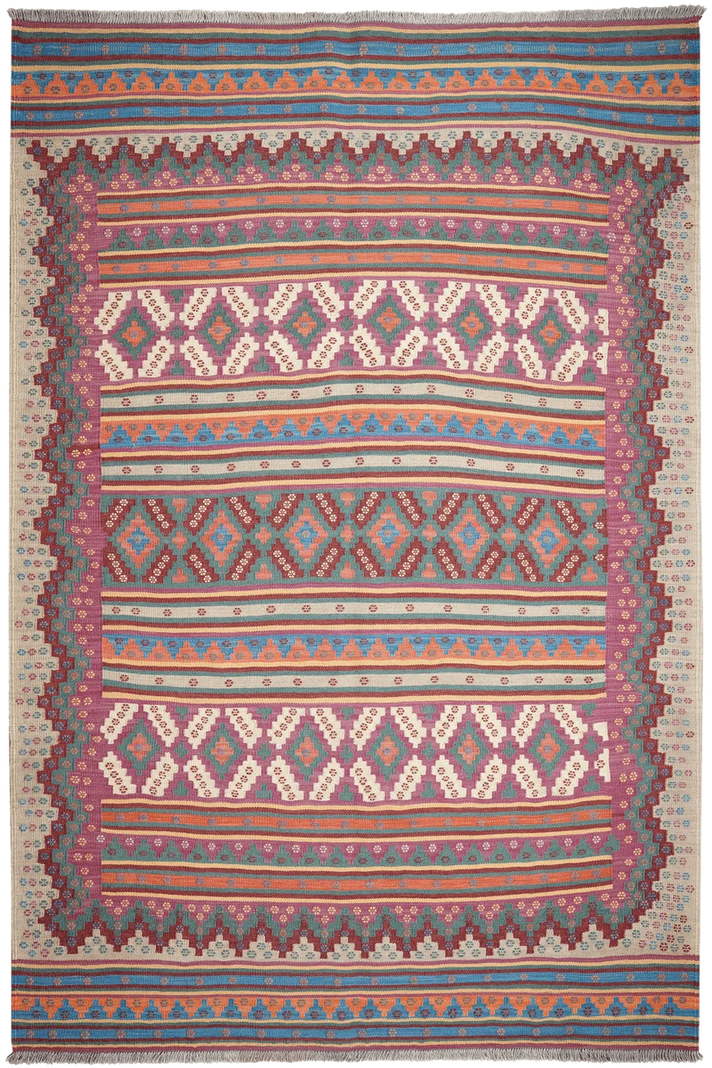 Sumak Sirdjan · Handgewebt – Bunt, 242x160 cm