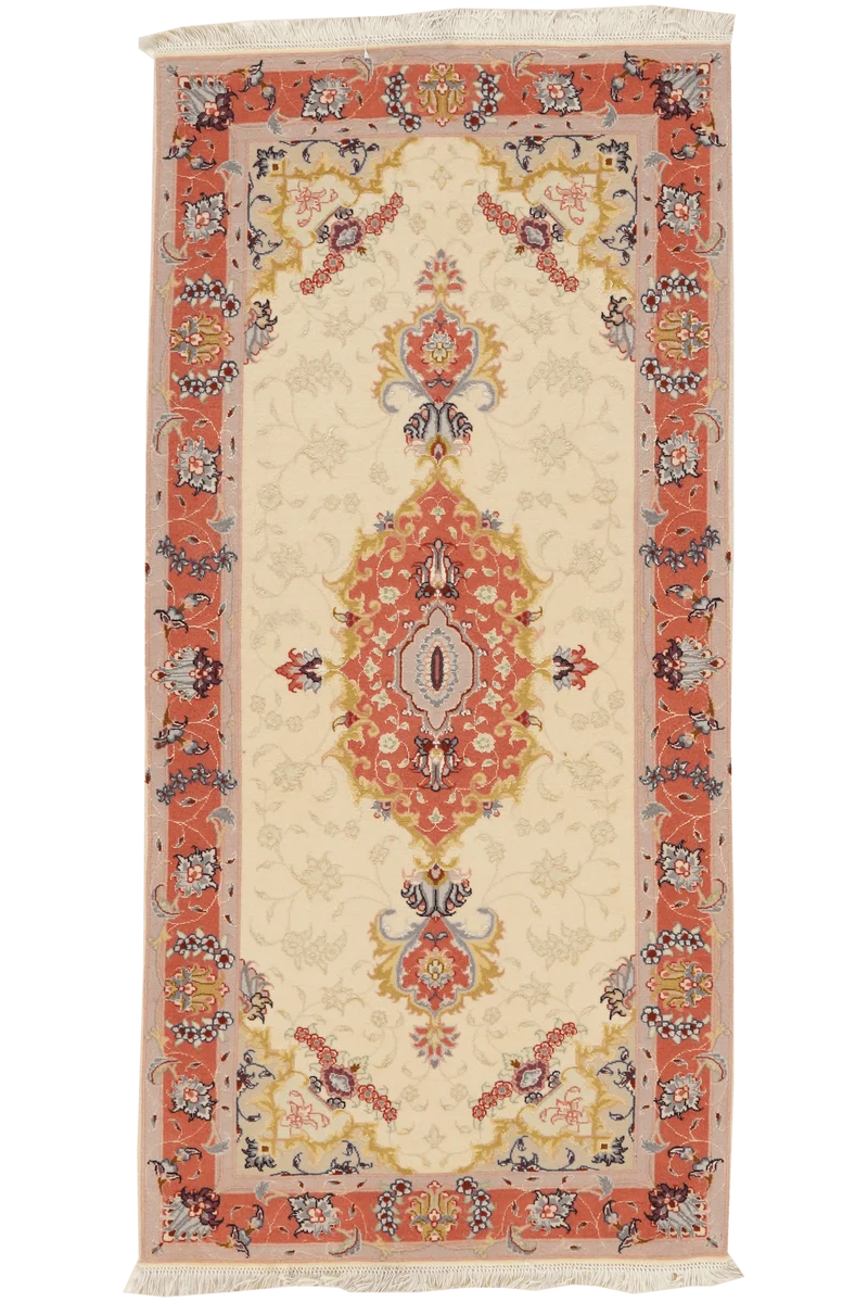 Tabriz 50 Raj · Handgeknüpft – Beige, 157x75 cm