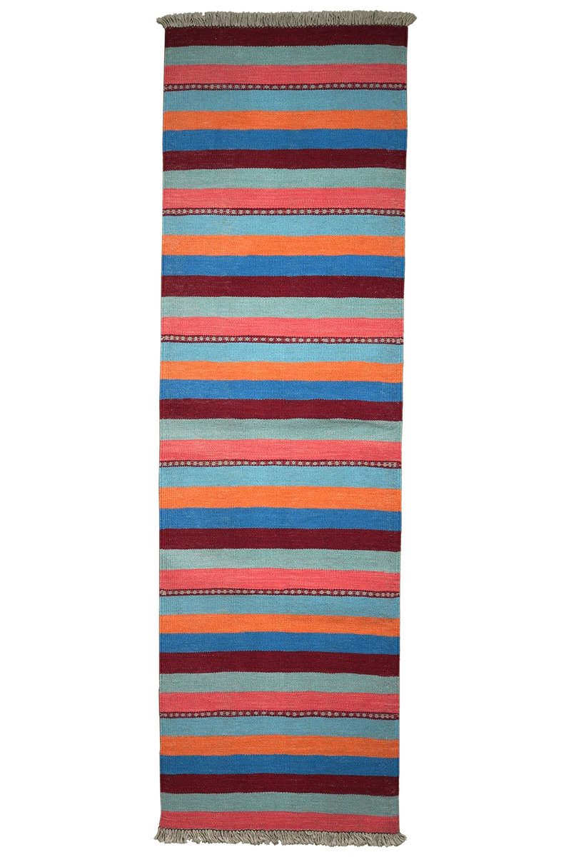 Kelim Gashgai · Handgewebt – Bunt, 202x61 cm