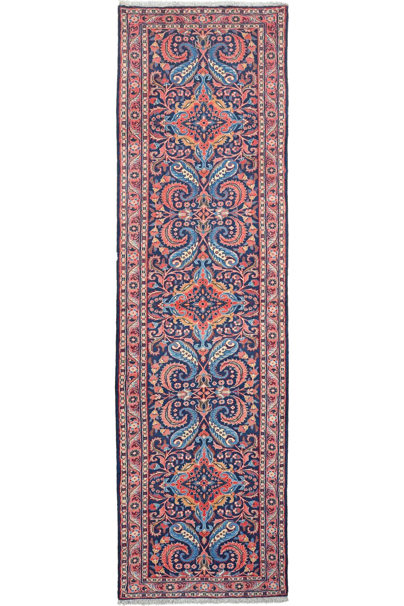 Mehreban · Handgeknüpft – Blau, 300x83 cm