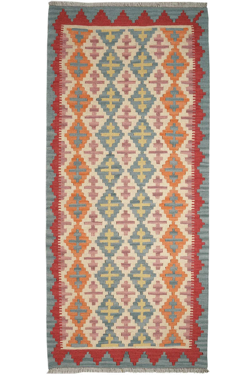 Kelim Gashgai · Handgewebt – Beige, 201x86 cm