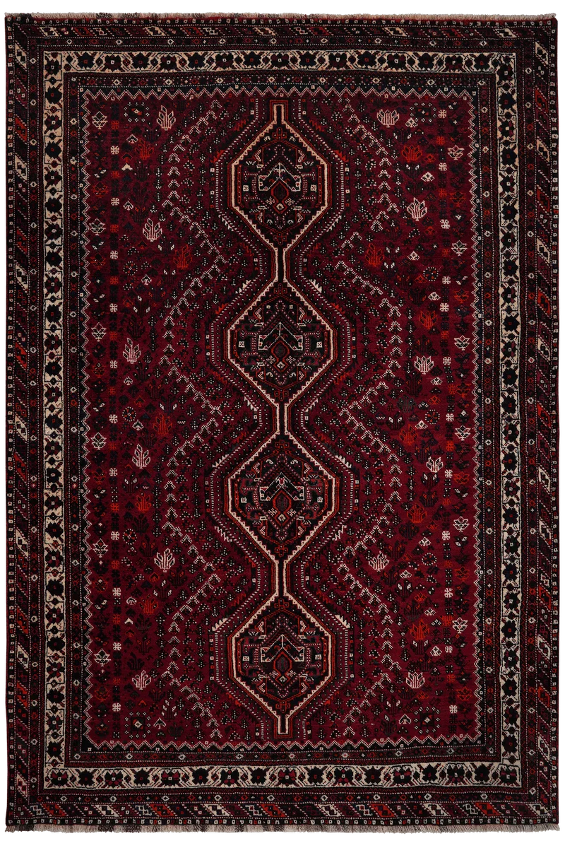 Shiraz · Handgeknüpft – Rot, 308x209 cm