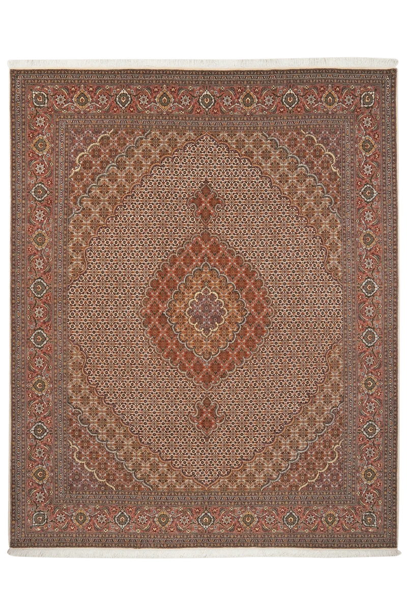 Tabriz 50 Raj · Handgeknüpft – Braun, 253x202 cm