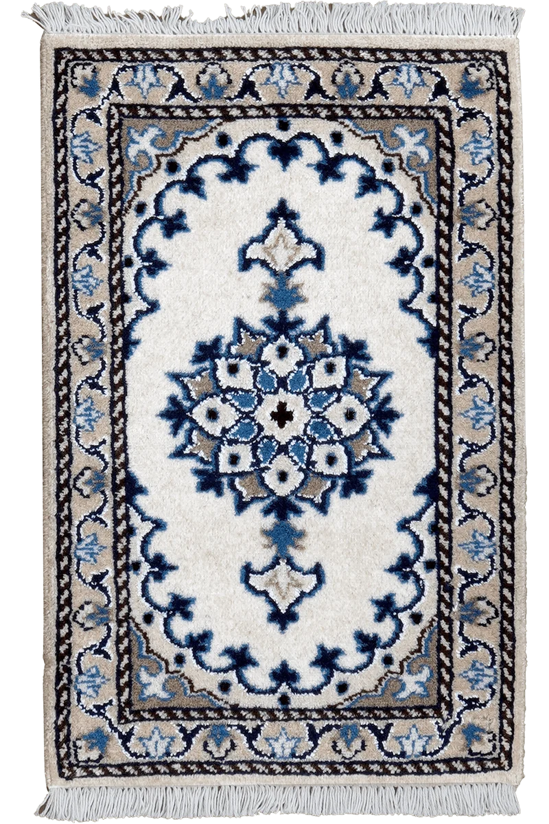 Nain 12La · Handgeknüpft – Beige, 62x39 cm