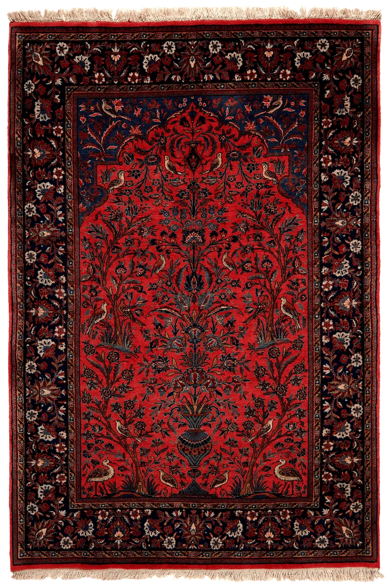 Ghazvin · Handgeknüpft – Rosa, 197x132 cm