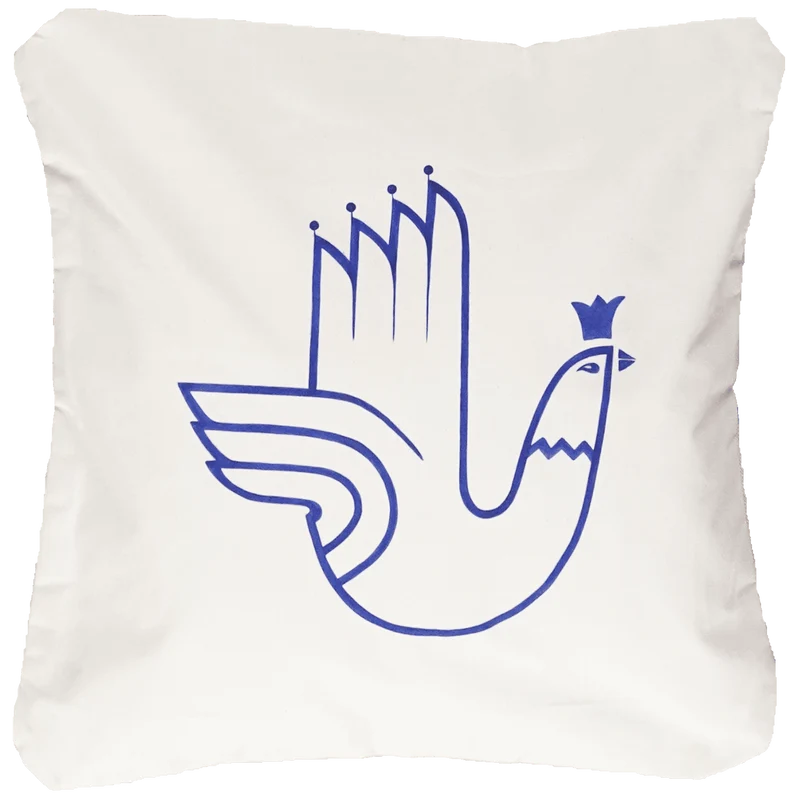 Kelim Kissen · Handgefertigt – Beige, 50x50 cm