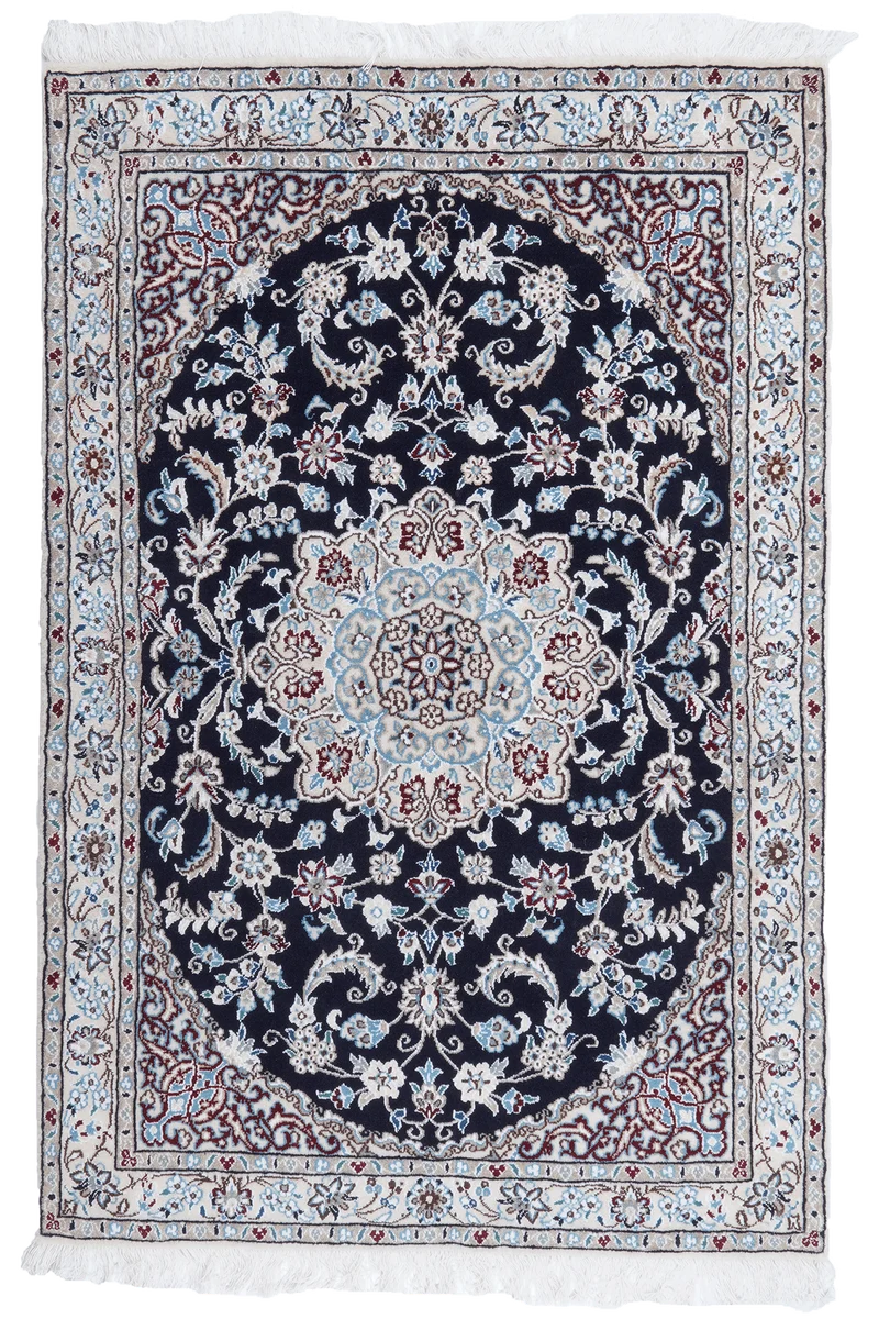 Nain 9La · Handgeknüpft – Blau, 149x98 cm