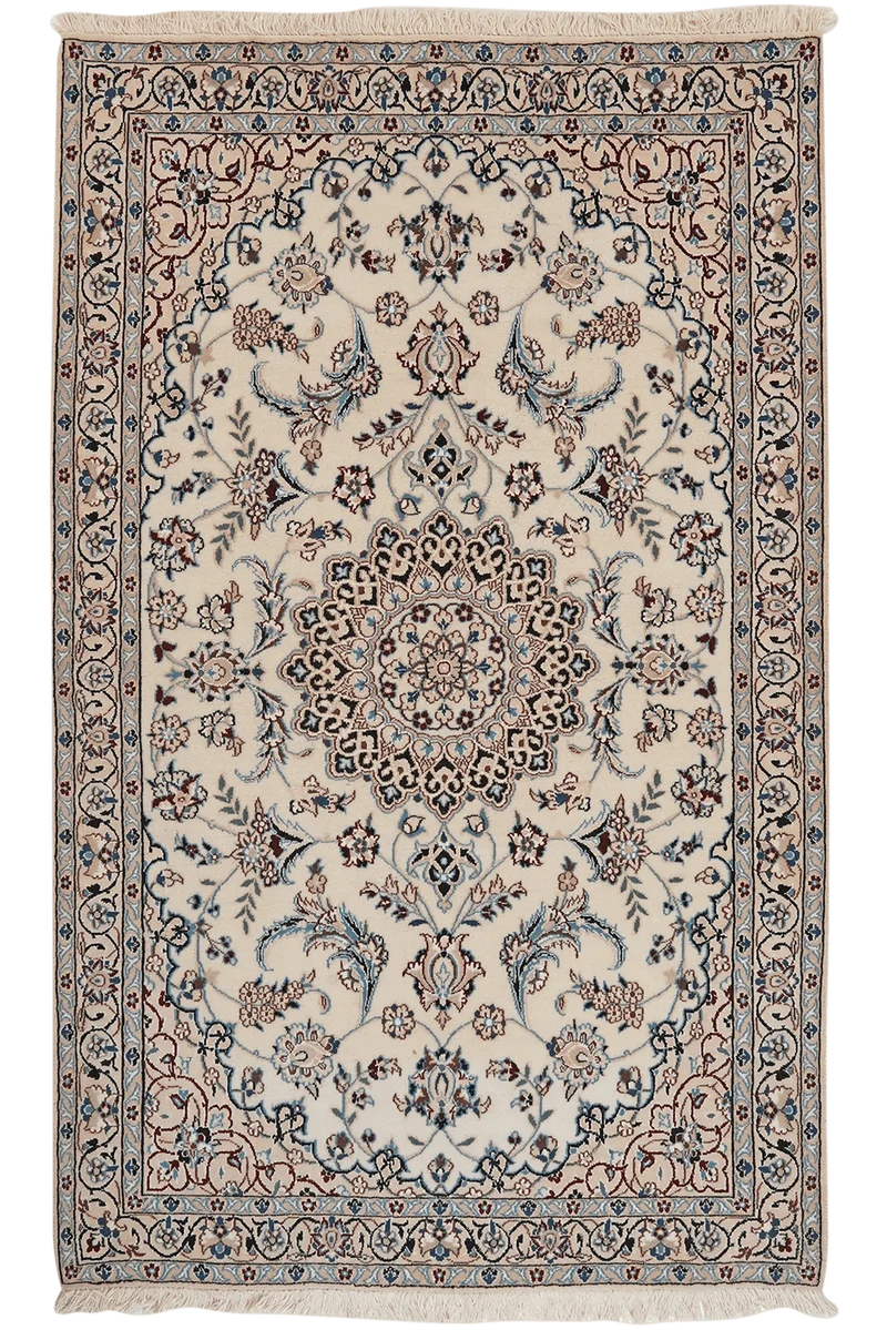 Nain 9La · Handgeknüpft – Beige, 186x115 cm
