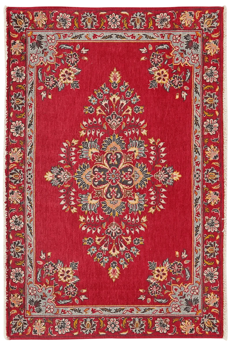 Kashan · Handgeknüpft – Rot, 65x101 cm