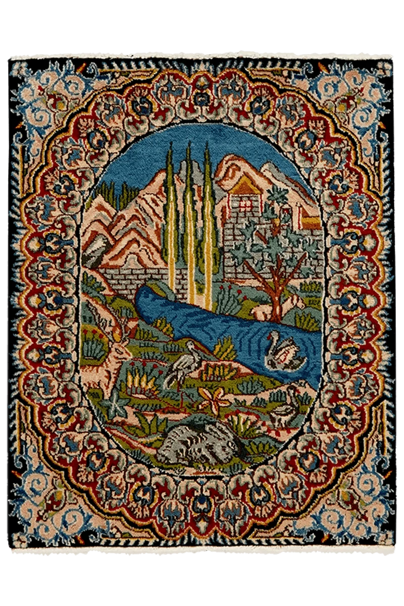 Kirman · Handgeknüpft – Bunt, 67x53 cm