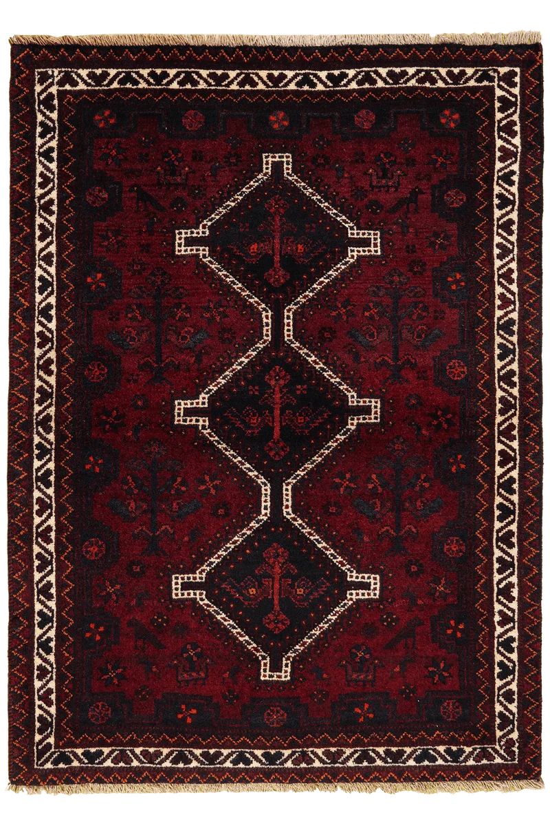 Gashgai · Handgeknüpft – Rot, 155x113 cm
