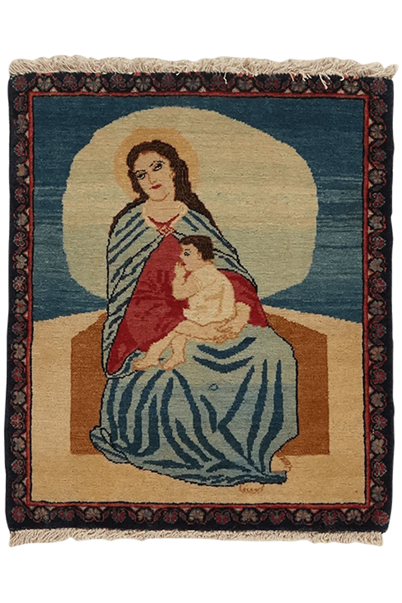 Kashan · Handgeknüpft – Bunt, 54x47 cm