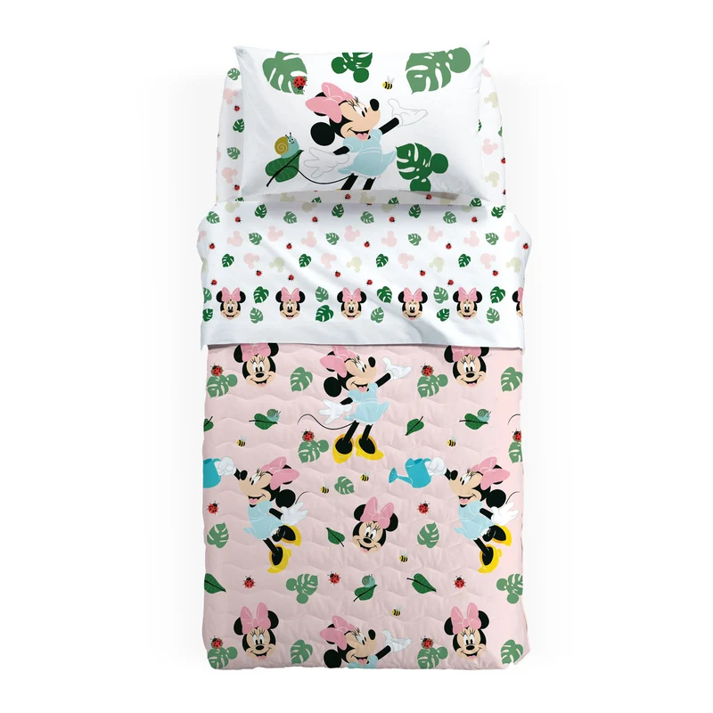 Copriletto Primaverile minnie garden in Cotone 90 gr/mq