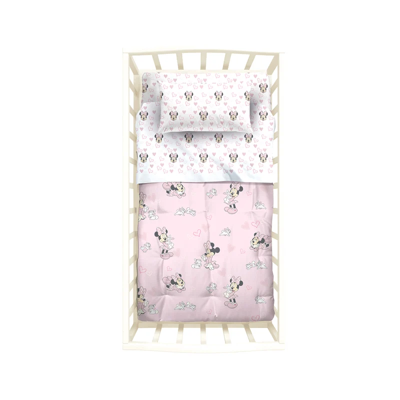 Completo Lenzuola minnie amici in Cotone