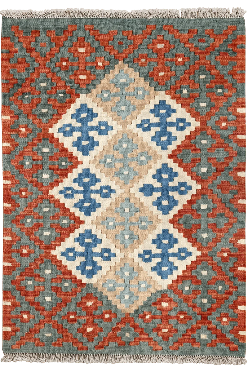 Kelim Gashgai · Handgewebt – Beige, 123x87 cm