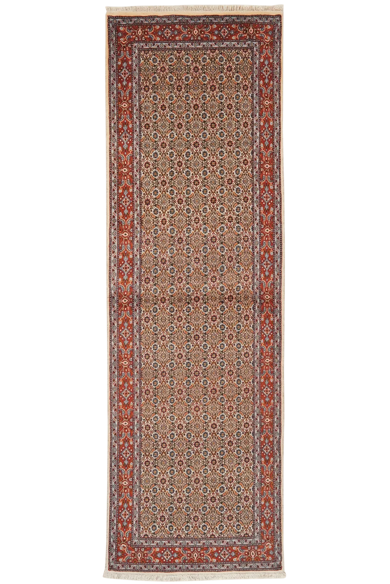Moud Mahi · Handgeknüpft – Braun, 250x77 cm