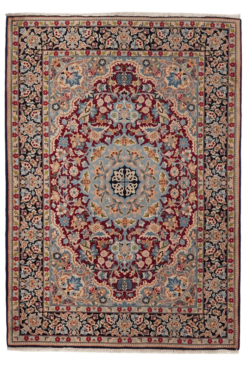Isfahan · Handgeknüpft – Bunt, 108x76 cm