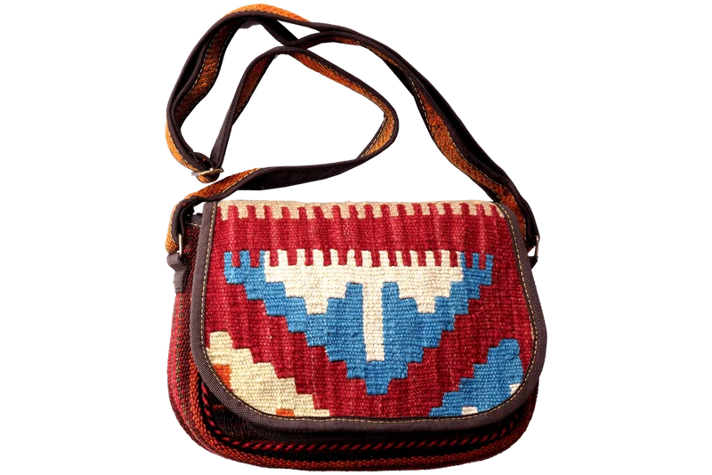 Kelim Bag · Handgefertigt – Bunt, 23x30 cm