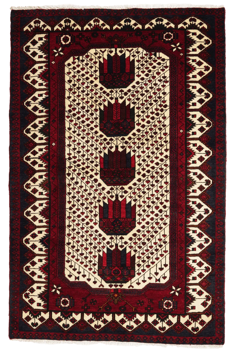 Shahsavan · Handgeknüpft – Beige, 196x128 cm