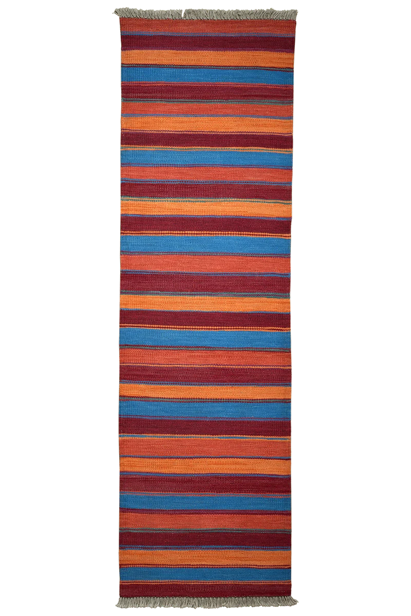 Kelim Gashgai · Handgewebt – Bunt, 202x59 cm