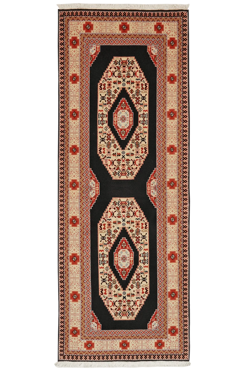 Tabriz 50 Raj · Handgeknüpft – Blau, 202x73 cm