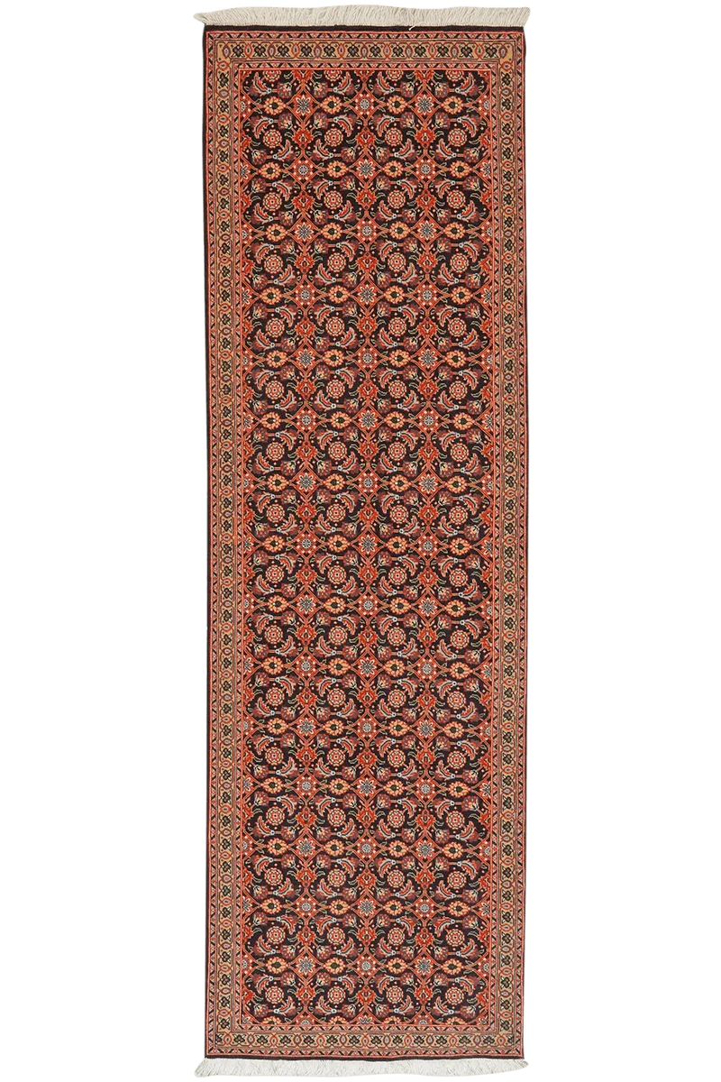 Tabriz 50 Raj · Handgeknüpft – Orange, 199x61 cm